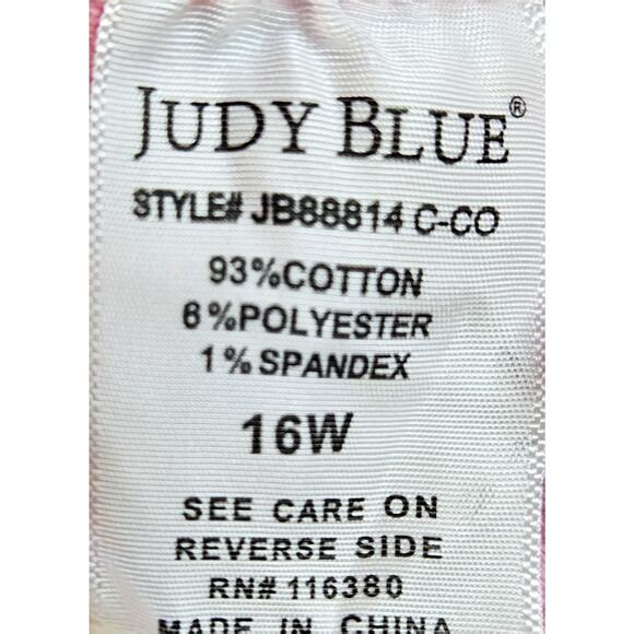 NWT‎ Judy Blue High Rise Garment Dyed Jogger Jeans in Pink Women's Size 16W - Picture 5 of 7